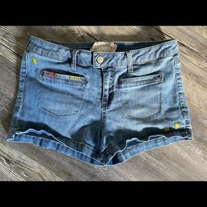 Altar’d State | Denim Embroidered Shorts Size 29